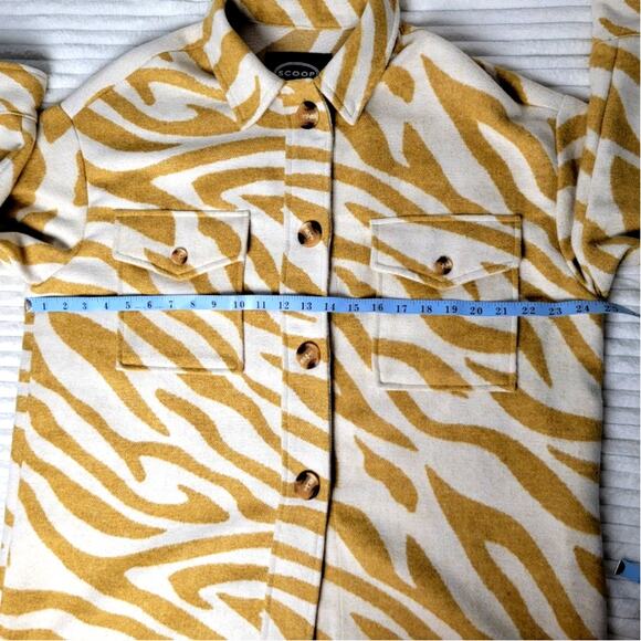 Scoop Oversized Zebra‎ Print Shacket Jacket S Small 4-6 Heavy Thick Button Front - Picture 6 of 11